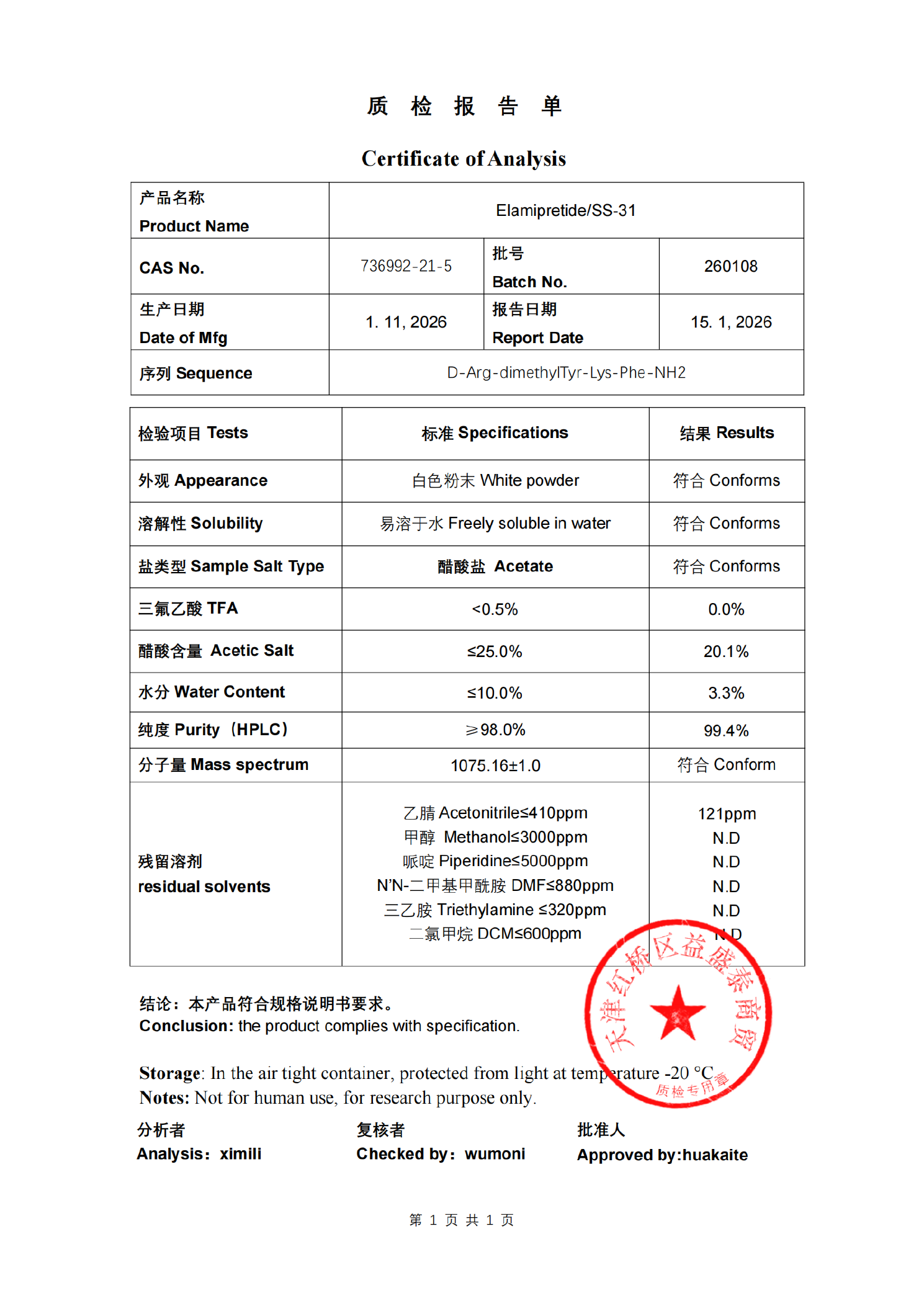 ElamipretideSS-31 26